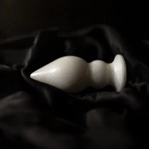 White Marble Anal Plug — Intima | Seductive Stones White Marble Anal Plug — hand-carved white Anatolian marble | Seductive Stones Intima Collection