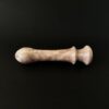 Cherry marble dildo red veining close up — rare stone sex toy