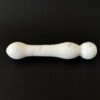 White marble dildo side profile — luxury stone sex toy Sensus