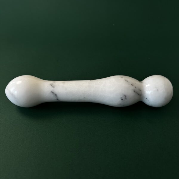 White marble luxury dildo studio photo — Seductive Stones Sensus