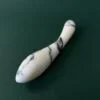 Curved White Marble G-Spot Stimulator — Voluptus | Seductive Stones Curved White Marble G-Spot Stimulator — hand-carved white Anatolian marble | Seductive Stones Voluptus Collection