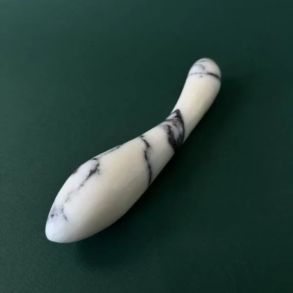 Curved White Marble G-Spot Stimulator — Voluptus | Seductive Stones Curved White Marble G-Spot Stimulator — hand-carved white Anatolian marble | Seductive Stones Voluptus Collection