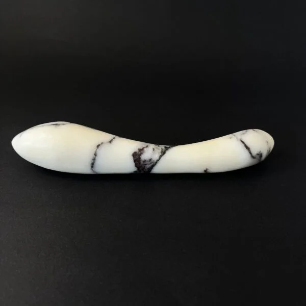 Curved White Marble G-Spot Stimulator — Voluptus | Seductive Stones Curved White Marble G-Spot Stimulator — hand-carved white Anatolian marble | Seductive Stones Voluptus Collection