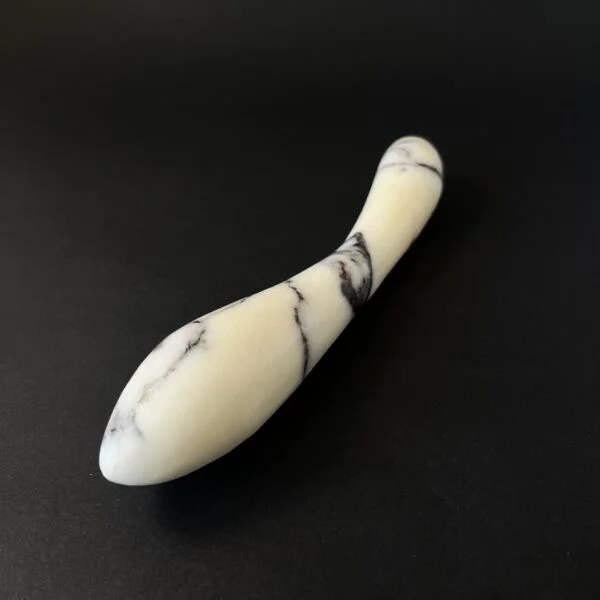 Curved White Marble G-Spot Stimulator — Voluptus | Seductive Stones Curved White Marble G-Spot Stimulator — hand-carved white Anatolian marble | Seductive Stones Voluptus Collection