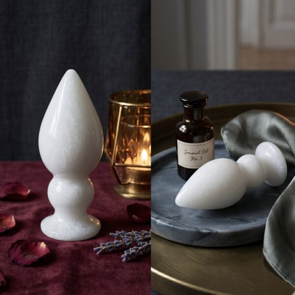 Artisan White Marble — Anal Plug