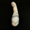White Marble G-Spot Wand — Voluptus | Seductive Stones White Marble G-Spot Wand — hand-carved white marble with black veining | Seductive Stones Voluptus Collection