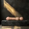 Cherry Marble Double Wand — hand-carved cherry Elazığ marble | Seductive Stones Sensus Collection