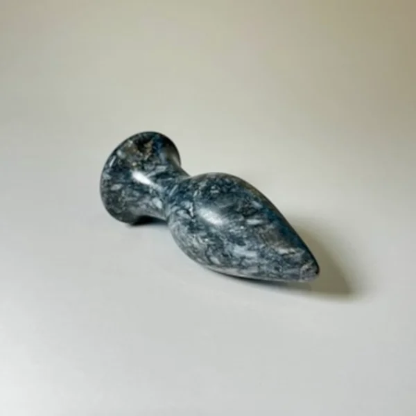 Black Grey Anatolian Marble Plug — hand-carved black grey Anatolian marble | Seductive Stones Intima Collection