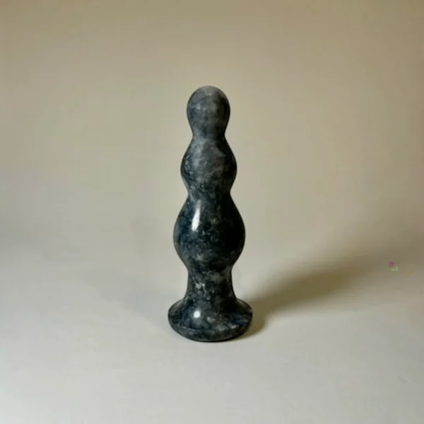 Black Marble Beaded Plug — Intima | Seductive Stones Black Marble Beaded Plug — hand-carved black Afyon marble | Seductive Stones Intima Collection