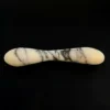 Blush Anatolian Marble Curved Wand — hand-carved white Anatolian marble | Seductive Stones Voluptus Collection