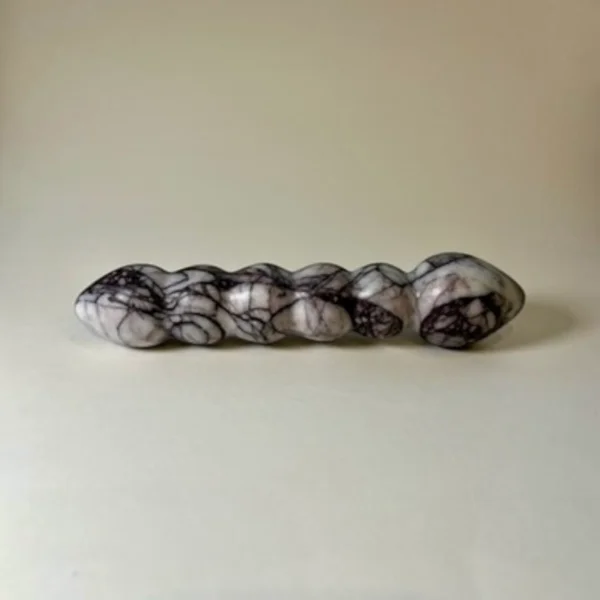 White Marble Beaded Wand — hand-carved pure white Anatolian marble | Seductive Stones Sensus Collection