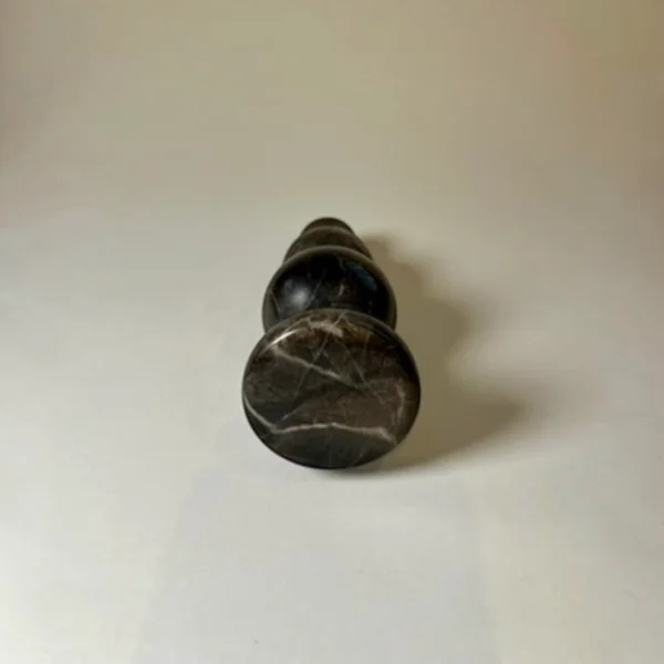 Denizli Grey Marble Beaded Wand — hand-carved Denizli grey marble | Seductive Stones Sensus Collection