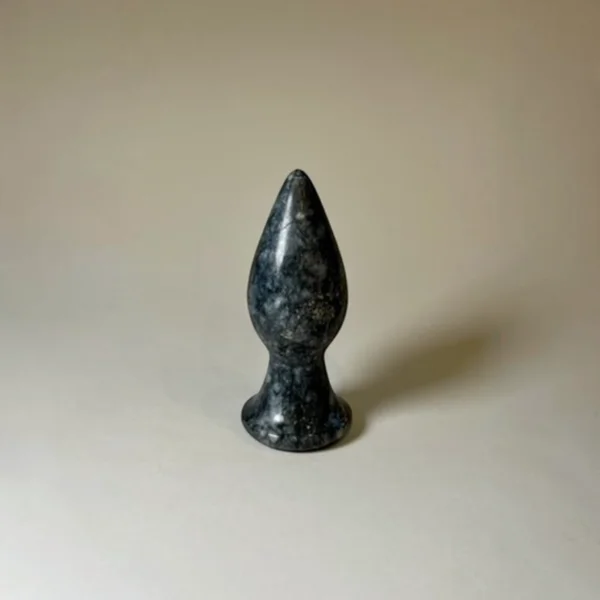 Black Grey Anatolian Marble Plug — hand-carved black grey Anatolian marble | Seductive Stones Intima Collection