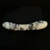 White Marble G-Spot Wand — Voluptus | Seductive Stones White Marble G-Spot Wand — hand-carved white marble with black veining | Seductive Stones Voluptus Collection