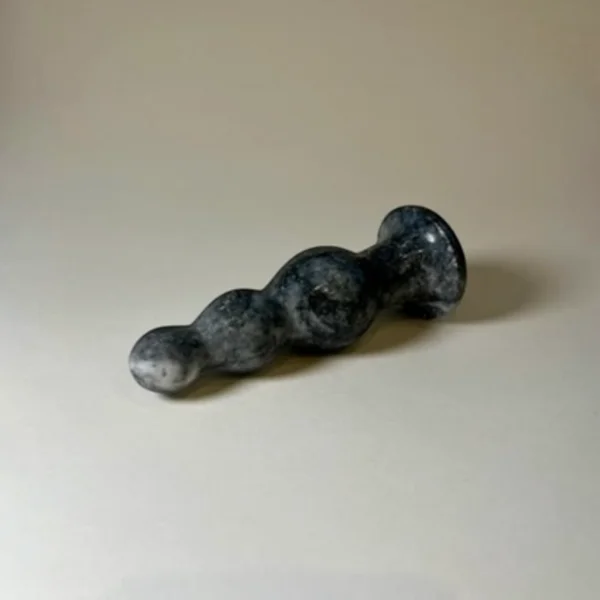 Black Marble Beaded Plug — Intima | Seductive Stones Black Marble Beaded Plug — hand-carved black Afyon marble | Seductive Stones Intima Collection
