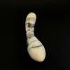 Blush Anatolian Marble Curved Wand — hand-carved white Anatolian marble | Seductive Stones Voluptus Collection
