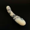 White Marble G-Spot Wand — Voluptus | Seductive Stones White Marble G-Spot Wand — hand-carved white marble with black veining | Seductive Stones Voluptus Collection