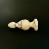 Ivory Marble Beaded Plug — Intima | Seductive Stones Ivory Marble Beaded Plug — hand-carved Afyon white marble | Seductive Stones Intima Collection