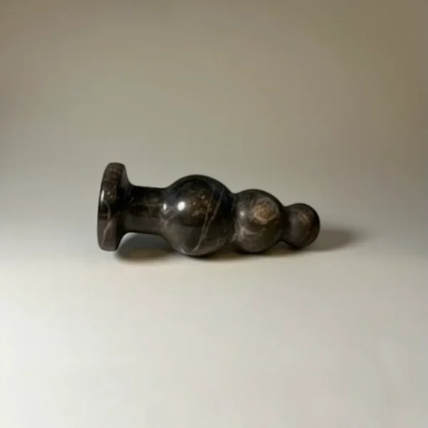 Denizli Grey Marble Beaded Wand — hand-carved Denizli grey marble | Seductive Stones Sensus Collection