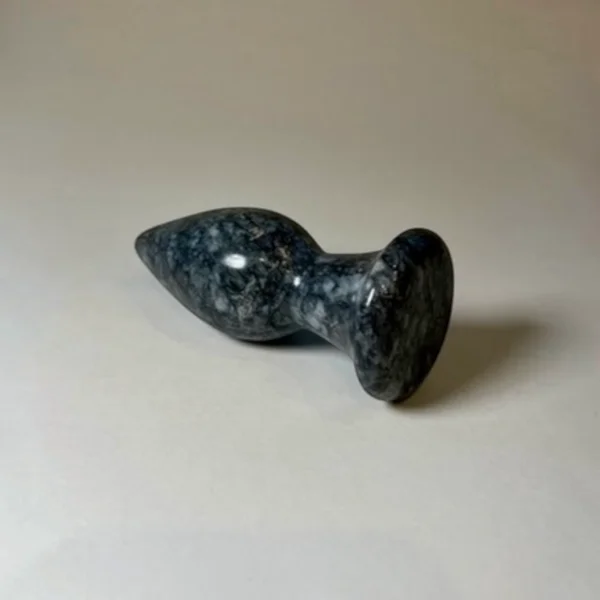 Black Grey Anatolian Marble Plug — hand-carved black grey Anatolian marble | Seductive Stones Intima Collection