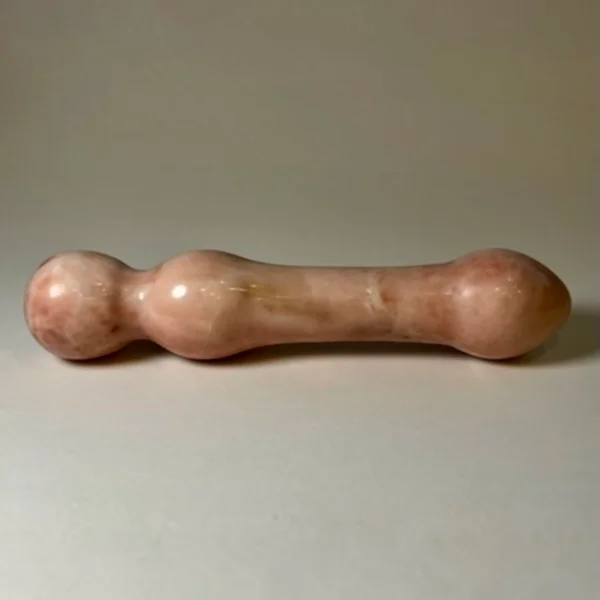 Cherry Marble Double Wand — hand-carved cherry Elazığ marble | Seductive Stones Sensus Collection