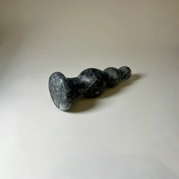 Black Marble Beaded Plug — Intima | Seductive Stones Black Marble Beaded Plug — hand-carved black Afyon marble | Seductive Stones Intima Collection