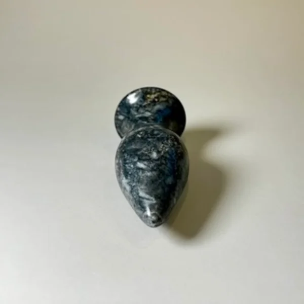 Black Grey Anatolian Marble Plug — hand-carved black grey Anatolian marble | Seductive Stones Intima Collection