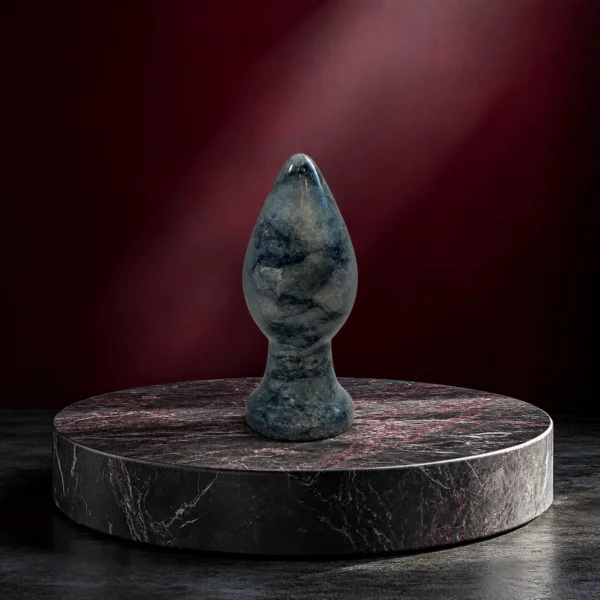 Black Afyon Marble Anal Plug Large — Intima | Seductive Stones Black Afyon Marble Anal Plug Large — hand-carved black Afyon marble | Seductive Stones Intima Collection