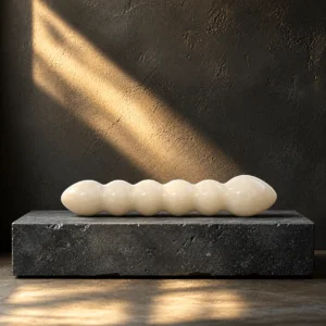 Green Grey Anatolian Marble Wand — hand-carved green grey Central Anatolian marble | Seductive Stones Sensus Collection