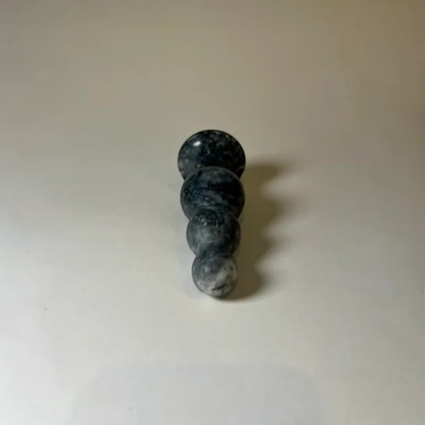 Black Marble Beaded Plug — Intima | Seductive Stones Black Marble Beaded Plug — hand-carved black Afyon marble | Seductive Stones Intima Collection