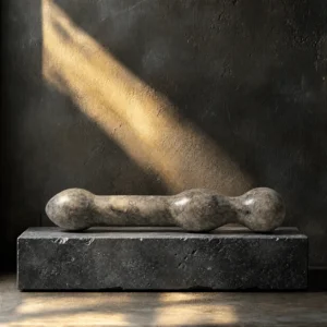 Black Anatolian Marble Plug — Intima | Seductive Stones Black Anatolian Marble Plug — hand-carved black Anatolian marble with grey transitions | Seductive Stones Intima Collection