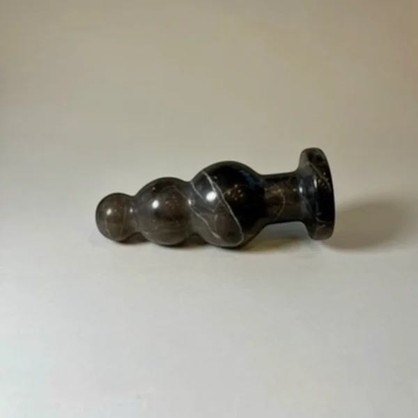 Denizli Grey Marble Beaded Wand — hand-carved Denizli grey marble | Seductive Stones Sensus Collection