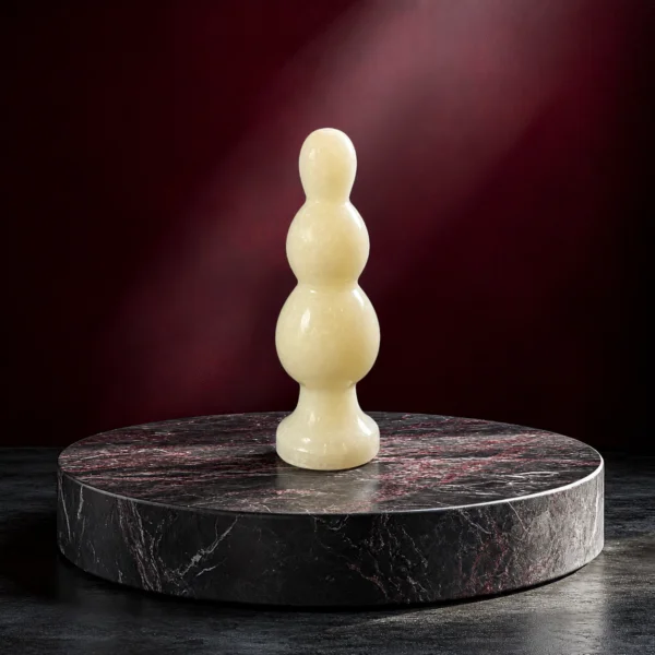 Afyon Black White Marble Wand — hand-carved Afyon black and white marble | Seductive Stones Sensus Collection